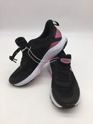 U.S. Polo Assn. Zapatillas Mujer con Cordones Negro/Rosa/Blanco Talla 7 Foto 1 de 4