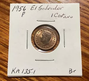 El Salvador 1956 1 Centavo Coin (AU) - Picture 1 of 2