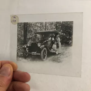 Antike Glasplatte Laterne Dia Foto Auto Automobil Menschen - Bild 1 von 8