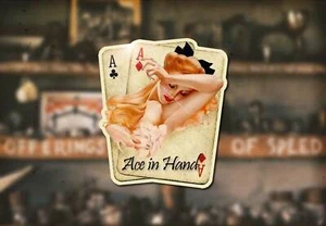 Sexy Ace Pinup Water Slide Decal Rat Racing Speed Flathead Hot Rod Ford v8 40s - Picture 1 of 1