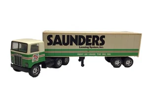 Vintage Taiyo Japan Saunders Leasing Systems Semi Tractor Trailer - Picture 1 of 23