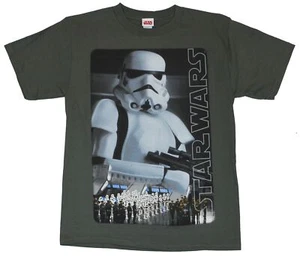 Star Wars Adult New T-Shirt - Giant Photo Stormtrooper Pic Over Platoon Photo - Picture 1 of 1