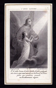 engraving/engraving '800: L'ANGE GARDIEN - L. Turgis et Fils-PL 56 - INC 202 - Picture 1 of 2