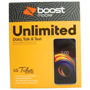 Boost Mobile LG Tribute Empire 16GB Prepaid Smartphone LGX220PBBB, White NEW - Picture 1 of 13