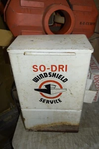 Vintage! SO-DRI SERVIZIO PARABREZZA Stazione di servizio Dispenser Asciugamano Carta Metallo - Foto 1 di 10