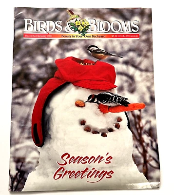 Vintage Birds & Blooms Magazine Christmas Snowman Holiday December January 2001 - Image 1 of 2