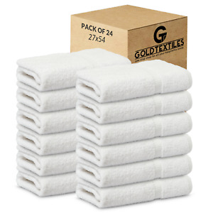 White Premium Bath Towel 27x54 Inch Extra Large Highly Absorbent Soft Quick Dry