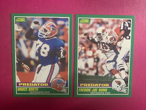 🐶 1989 Score Predator Bruce Smith #325 & Freddie Joe Nunn #320