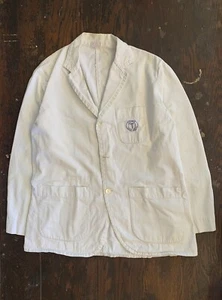 Vintage 50er 60er Jahre weiß Chore medizinischer Laborkittel Medium - Bild 1 von 7