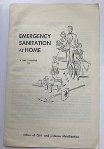 Vintage 1960 Cold War Era Civil Defense Emergency Sanitation Family Handbook - Picture 1 of 3