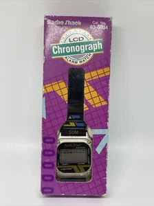 Vintage Radio Shack LCD Chronograph Alarm Watch As Is - Picture 1 of 10