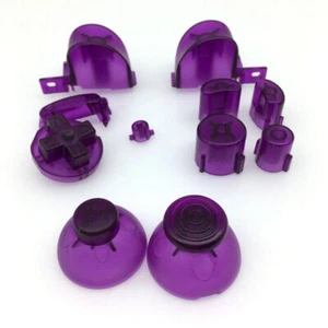 Botones ABXYZ/L R púrpura transparente completo + ThumbSticks D-pad para Nintendo Gamecube NGC - Imagen 1 de 4