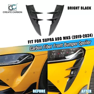 2pcs Carbon Fiber Front Fog Light Cover Front Bumper Spoiler for Supra A90 MK5 - Bild 1 von 7