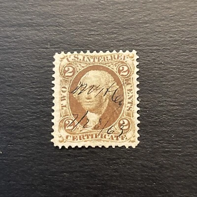 US Stamp Scott #R8c 2c Certificate Revenue Used F-VF - Image 1 of 2