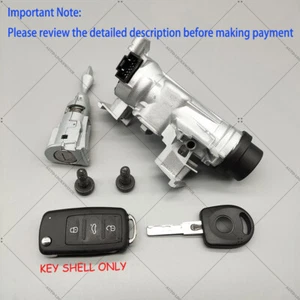 IGNITION SWITCH LOCK ASSEMBLY FOR VW PASSAT 12-19 W/KEY FOB & DOOR LOCK CYLINDER - Picture 1 of 2