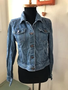 Chaqueta vaquera Ann Taylor Loft azul denim corta para mujer talla 6 - Imagen 1 de 11