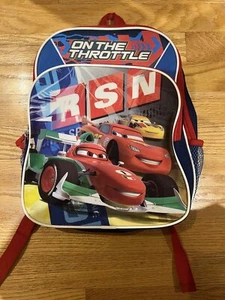 Disney Cars 2 "RSN" Backpack Lightning McQueen, Racetrack , Toys Books - Picture 1 of 2