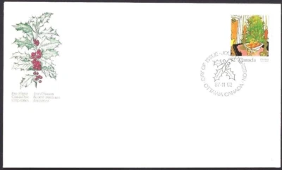 🍁Canada    #1150   "CHRISTMAS MISTLETOE"    Brand New  1987  First Day Cover - Image 1 of 2