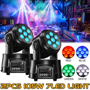 4PCS Moving Head Stage Lighting 105W RGBW LED DMX-512 DJ Disco XMAS Party Light - Picture 1 of 14