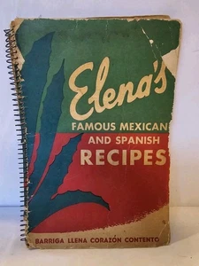 Elena Zelaya Mexican Recipes Cookbook 1950 30th Print Spiral Bound VTG - Picture 1 of 3