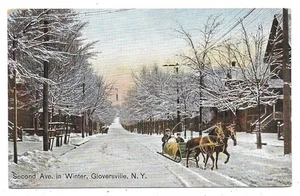 Gloversville, NY - Second Avenue im Winter - Bild 1 von 2