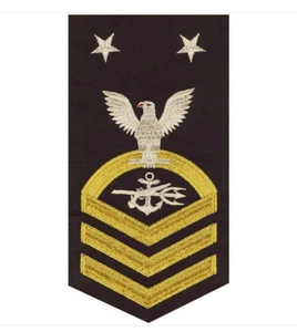 Vanguard NAVY E9 MALE RATING BADGE SPECIAL WARFARE OPERATOR SEAWORTHY GOLD BLUE - Picture 1 of 2