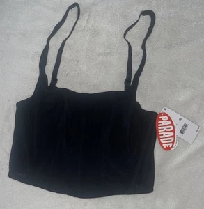 Parade Women’s Size XS Bralette Support Black Bra Soft Cooling - Picture 1 of 8