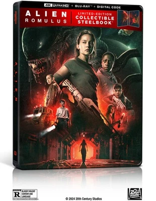 Alien: Romulus (Steelbook) [New 4K UHD Blu-ray] Ltd Ed, With Blu-Ray, Steelboo - Image 1 of 3