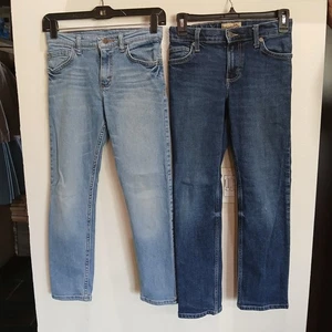 Lot of 2 Boys Jeans Size 10 Regular Wrangler 20X, Wrangler Adjustable Waist - Picture 1 of 24