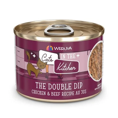 Weruva Cats in The Kitchen, The Double Dip with Chicken & Beef, 6oz (Pack of 24)