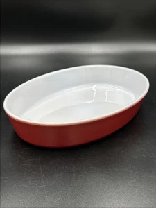 Emile Henry Oval Au Gratin Casserole Baking Dish Ceramic Red 11.5 x 7.75 x 2 - Picture 1 of 8