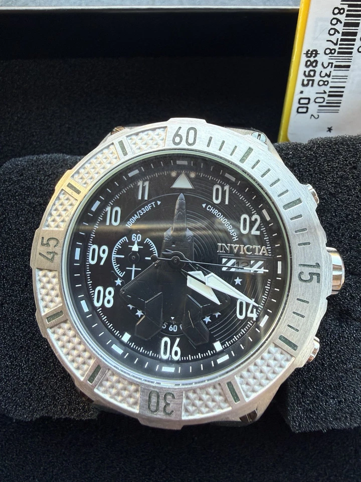 Invicta Aviator Ascend Men's Watch 50mm, w/ Jet on Dial Black  NEW!!! - Image 1 of 4