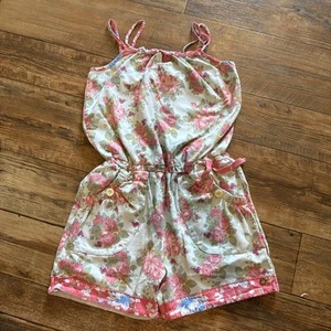 Matilda Jane 435 Backyard BBQ Romper Girls 12 Floral One Piece Shorts - Picture 1 of 2