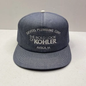 Kohler Hat Men Denim Vintage Snapback Cap K-Products Made In USA - Picture 1 of 7