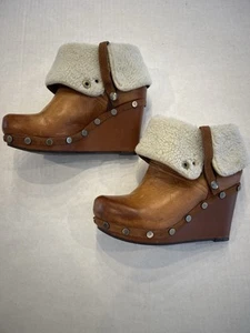 NEU OHNE ETIKETT LEDER NIETEN NORDISCHER STIL STIEFEL GRÖSSE 6 - Bild 1 von 4