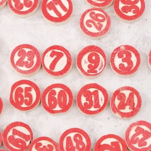 90pcs Deluxe Wooden Replacement Plates For Exciting Bingo Lotto Numbers Game - Picture 1 of 11