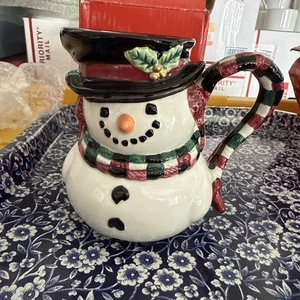 Fitz And Floyd Snowman Promo Mug Orig Box - Picture 1 of 8
