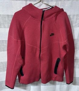 Sudadera con Capucha Nike Tech Fleece Cremallera Completa Roja, Grande Para Hombre XXL Bolsillos con Cremallera 27x27 - Imagen 1 de 6
