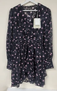MISS SIXTY Langarm kurzes Kleid - schwarz / pink, Größe XS - Bild 1 von 2
