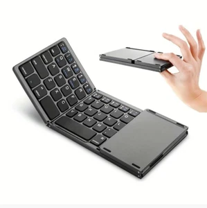 Mini Foldable Wireless Bluetooth Keyboard for PC Laptop iPhone iPad iOS Tablet - Picture 1 of 7