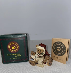 Boyds Bears & Friends "Kringle & Bailey with List" Bear Figurine 1994 Style 2235 - Picture 1 of 10
