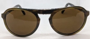 Vintage Giorgio Armani Folding Sunglasses GA 2522 Green Tortoise 52mm Italy - Picture 1 of 12