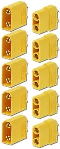 5 pares de enchufes/hembros XT90 para baterías RC Lipo | Recubierto de oro, a... - Imagen 1 de 5
