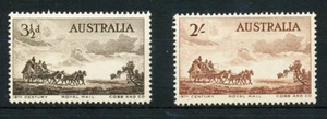 Australian 1955 Cobb & Co, set of 2 stamps, Mint Never Hinged - Picture 1 of 1