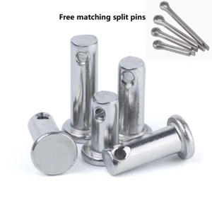 Clevis Pins Hinge Pin M3 ~ M20 A2 Stainless Steel Shaft Equipped With Cotter Pin - Picture 1 of 5