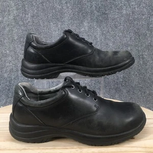 Dansko Shoes Mens 45 Walker Oxford Black Leather Lace Up Round Slip Resistant - Picture 1 of 16