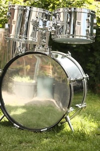 Fibes Drum Kit - Chrome - 22,12,13,16 - Forte Outfit - Vintage 1970's - Picture 1 of 13