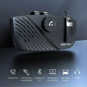 Auto Sun Visor Wireless Bluetooth Hands Free Car Kit Speakerphone Speaker Phone - Photo 1/9