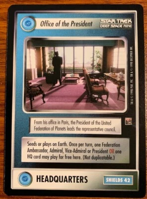 1998 Decipher Star Trek The Dominion Office of the President Free Shipping - Image 1 of 2