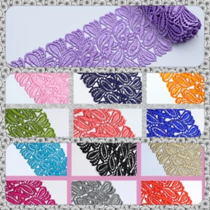 9 Cm Wide 1 Y Daisy Lace Trim Colours Guipure Ideal Embellish Sew on Gota - Picture 1 of 68